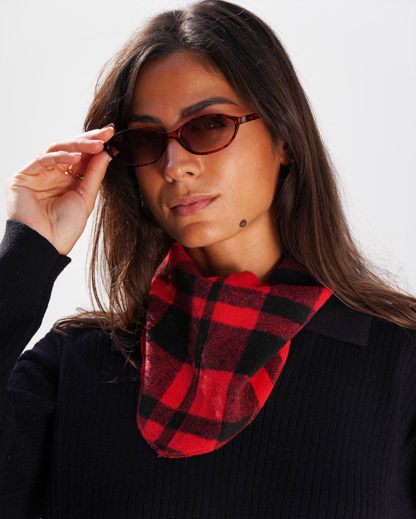 Red Flannel Scarf Belt