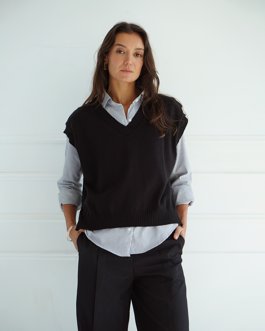 Black Knit Vest