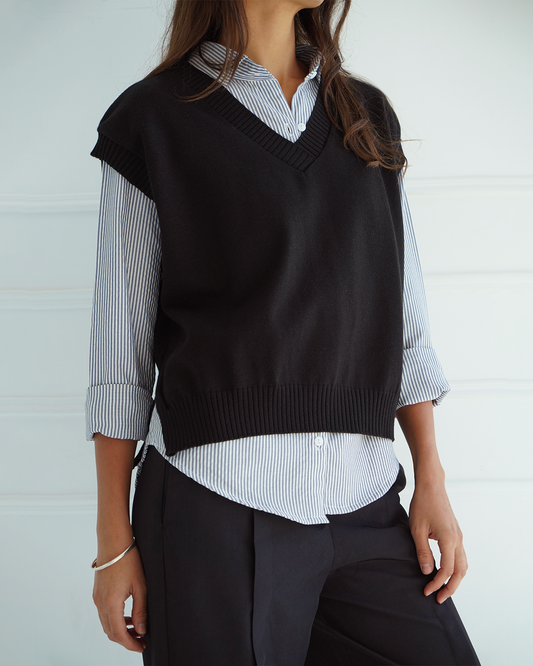 Black Knit Vest
