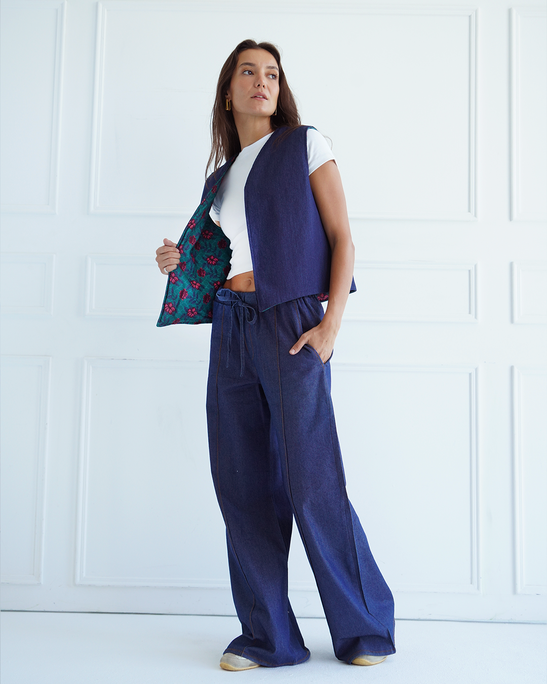 Jenin Reversible Denim Vest