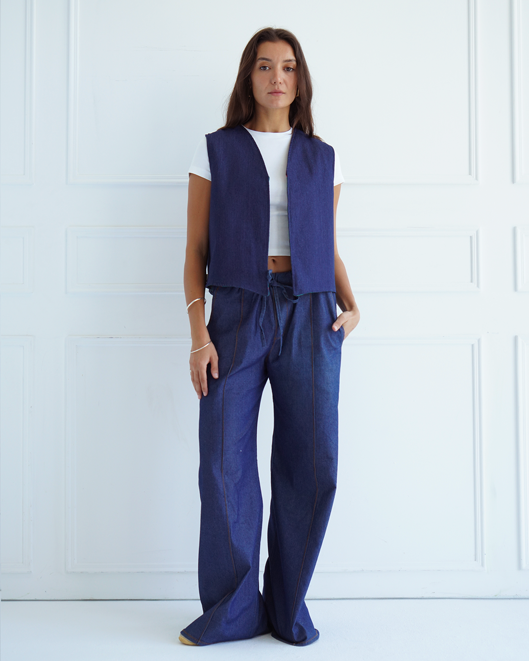 Jenin Reversible Denim Vest