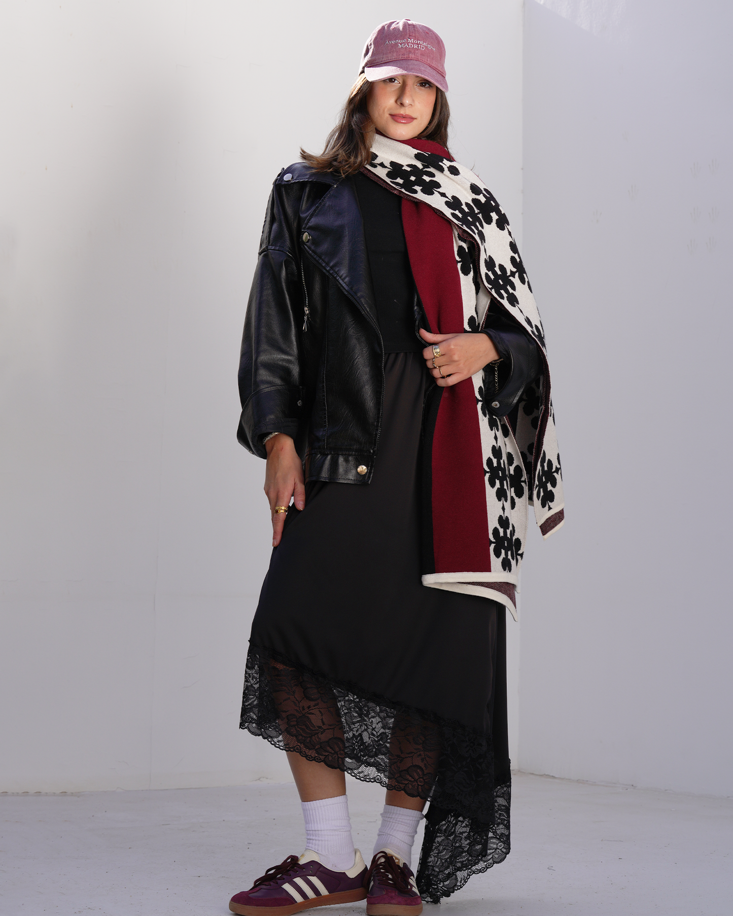 Asymmetric Satin Lace Skirt