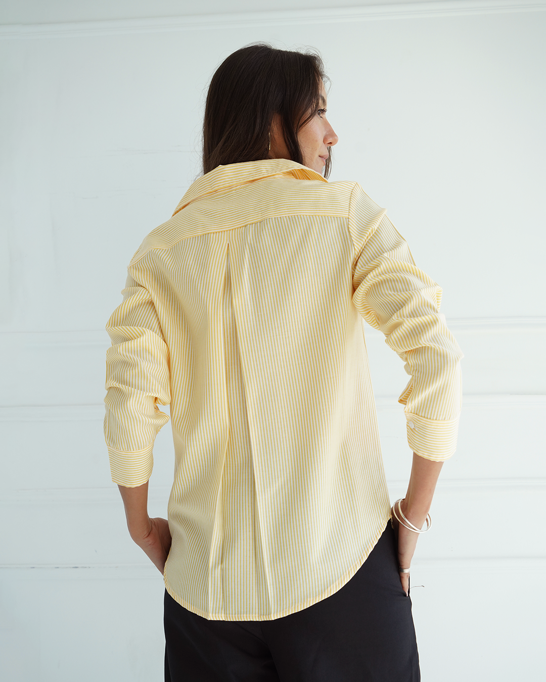 Yellow Pinstriped Shirt