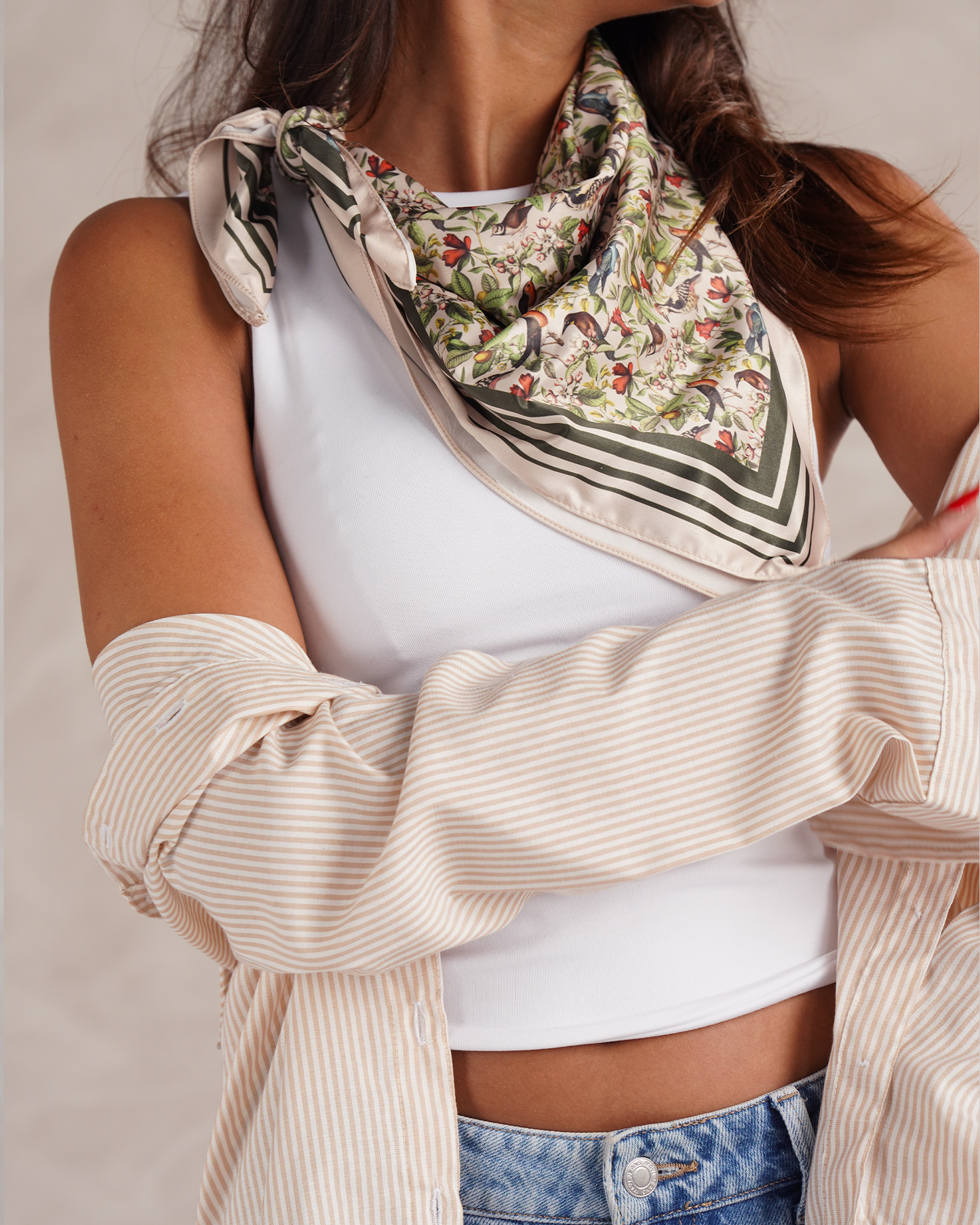 Beige Botanic Garden Scarf