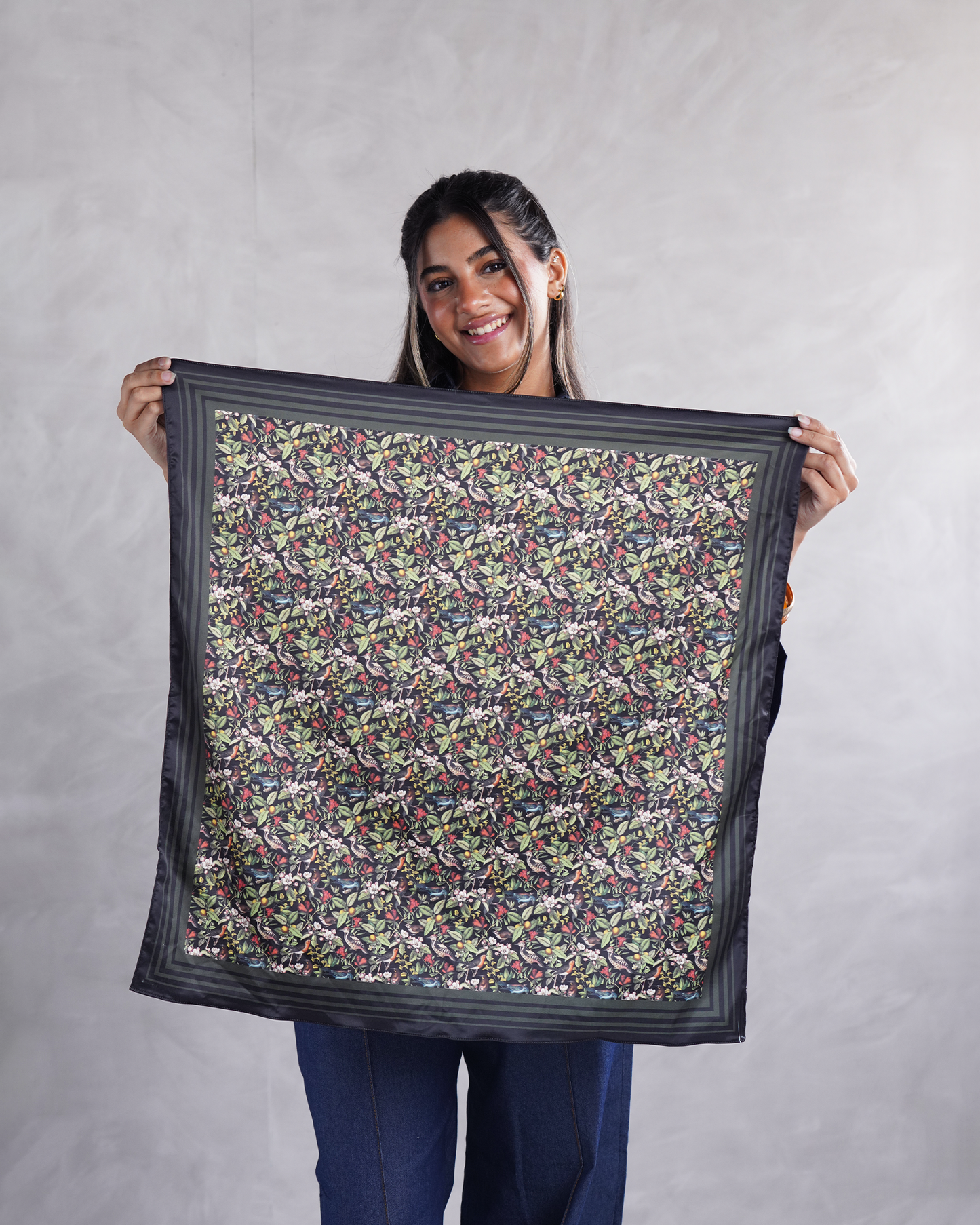 Black Botanic Garden Scarf