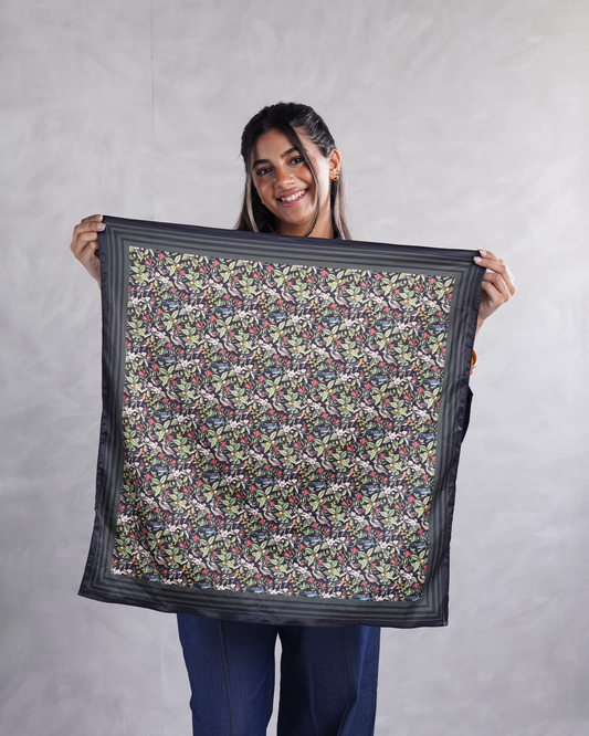 Black Botanic Garden Scarf