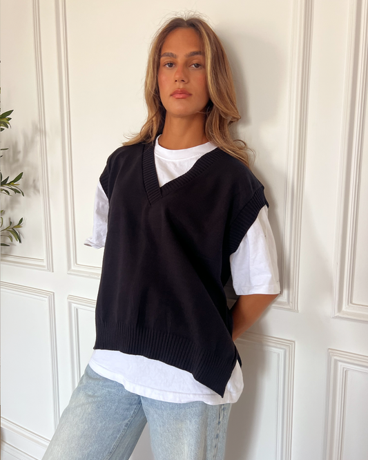 Black Knit Vest