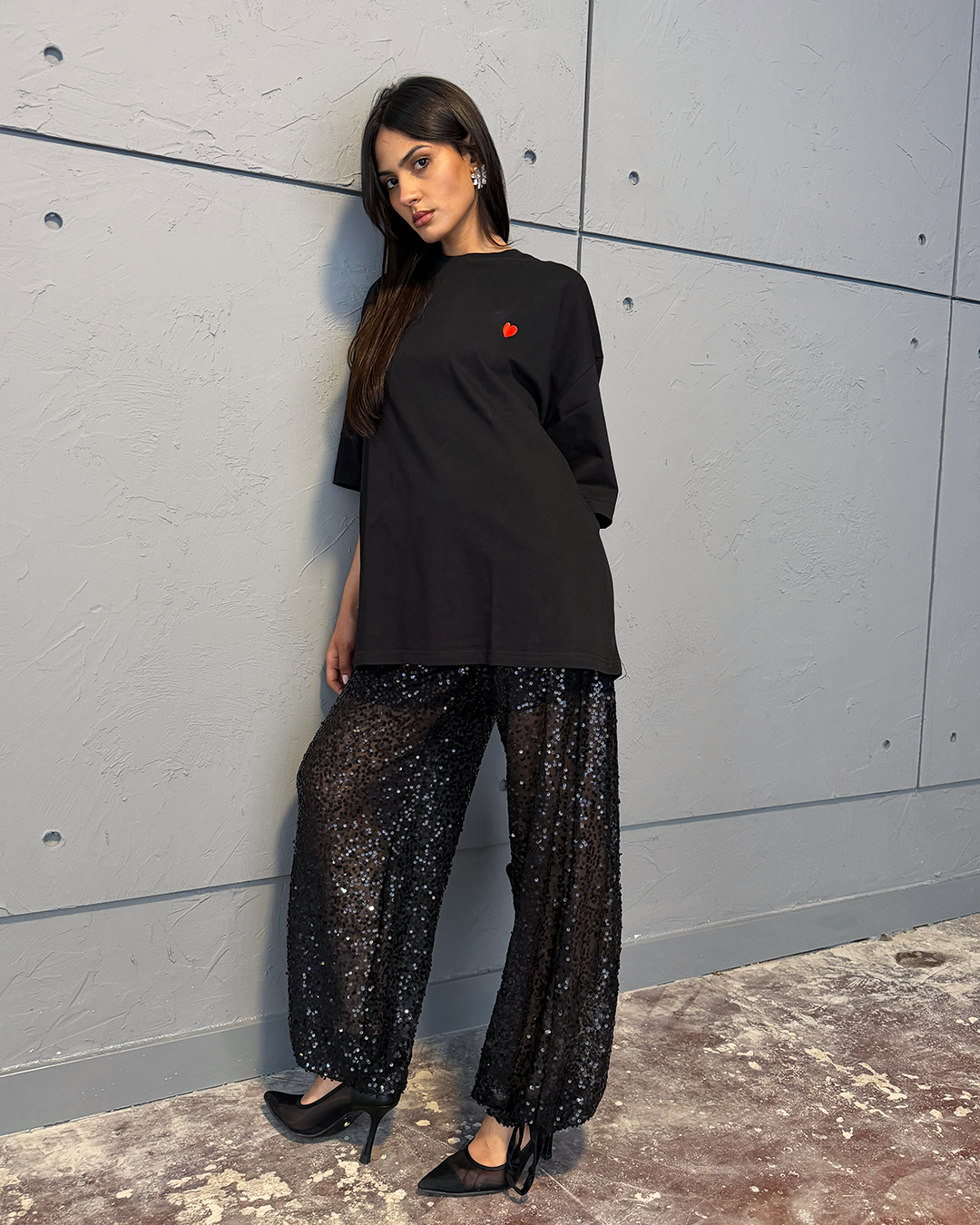 Black Sequin Pants