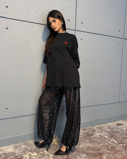 Black Sequin Pants