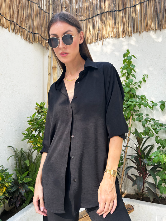 Black Loose Oversized Shirt