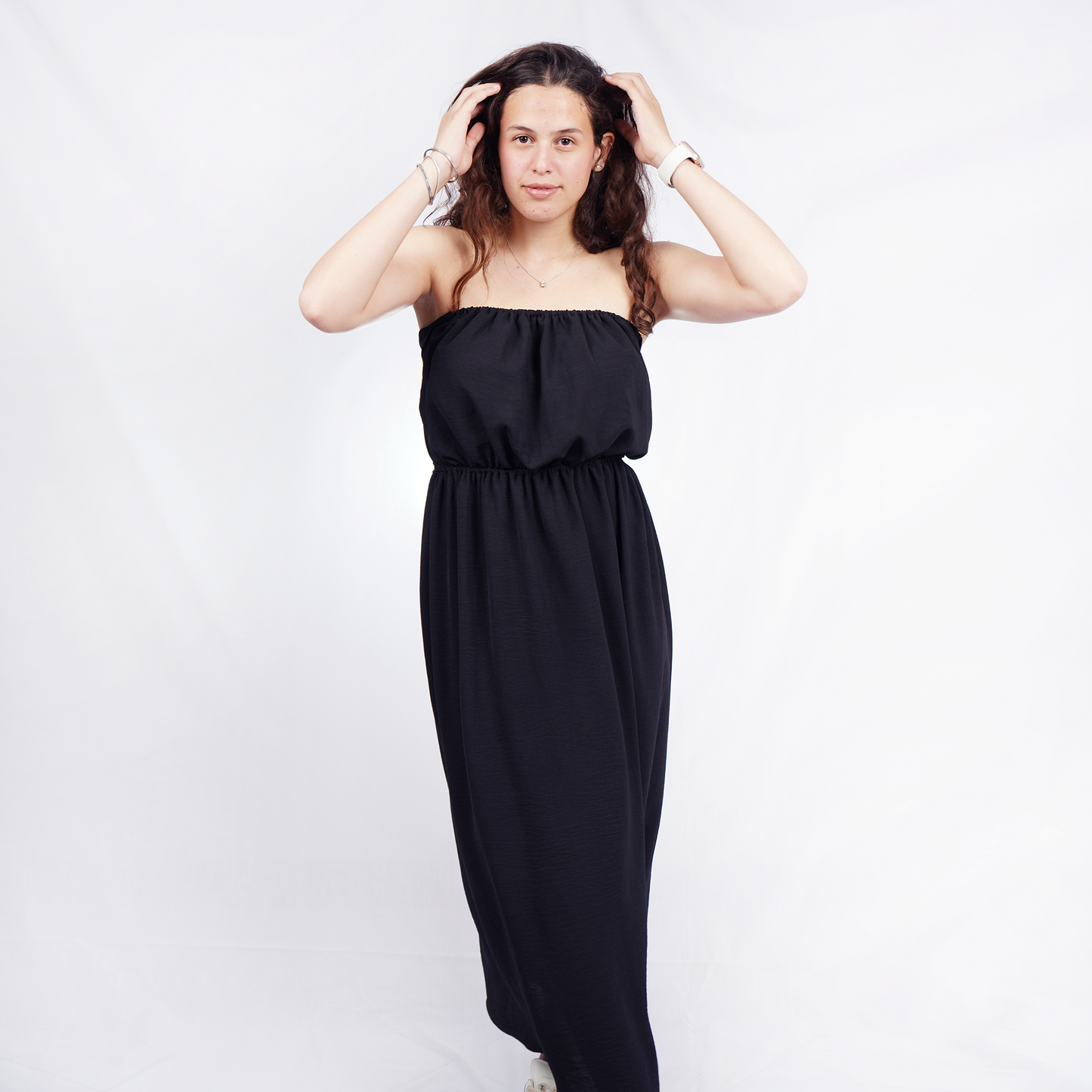 Black Back Tie Summer Dress