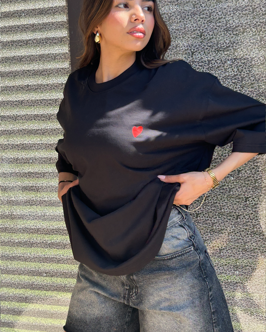 Black Heart Oversized T-shirt