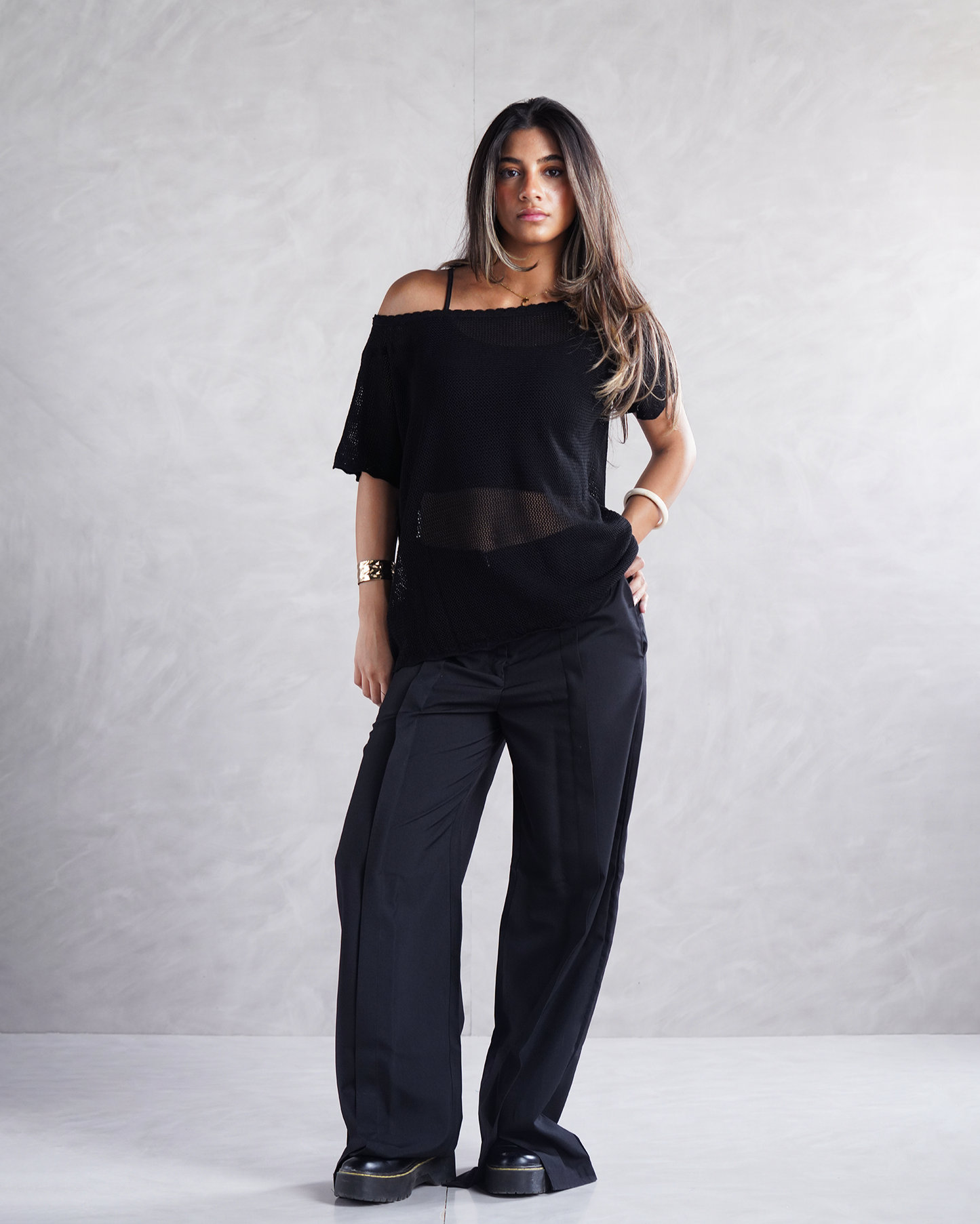 Black Knit T-shirt