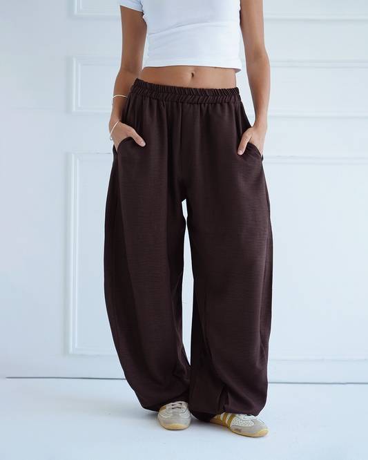 Brown Balloon Pants
