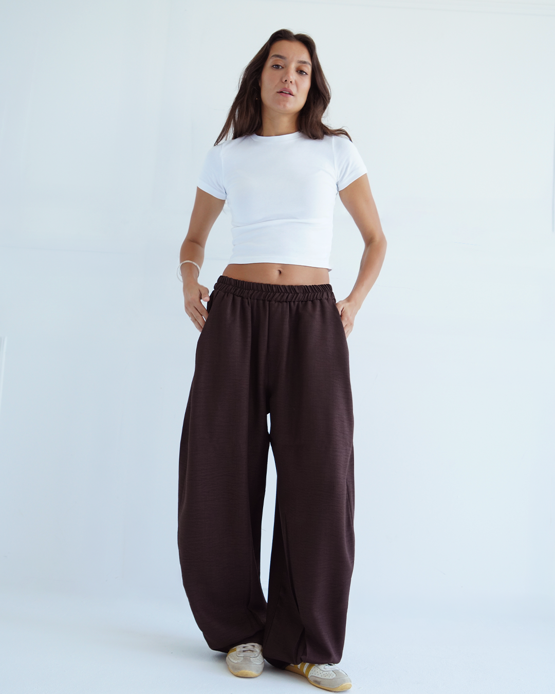 Brown Balloon Pants
