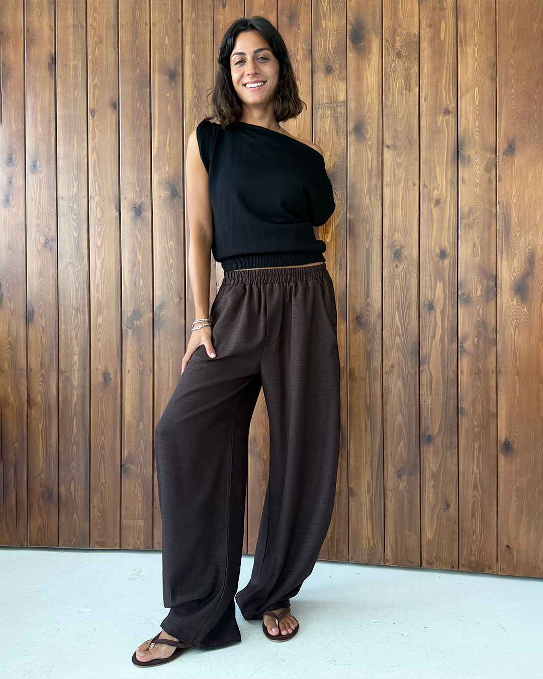 Brown Balloon Pants