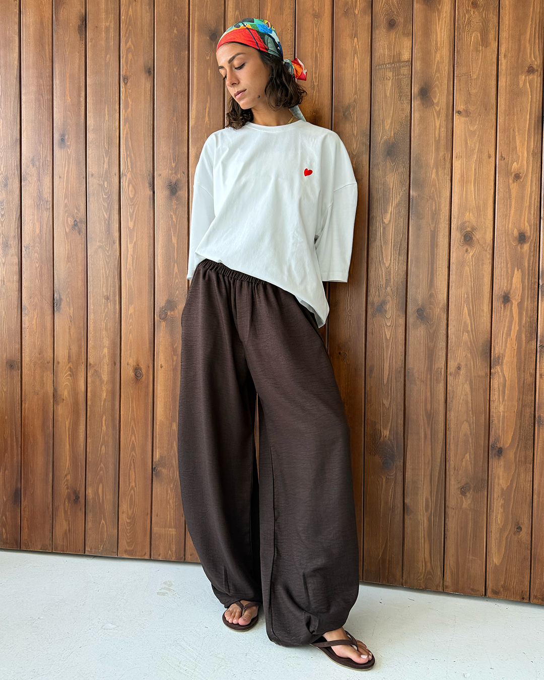 Brown Balloon Pants