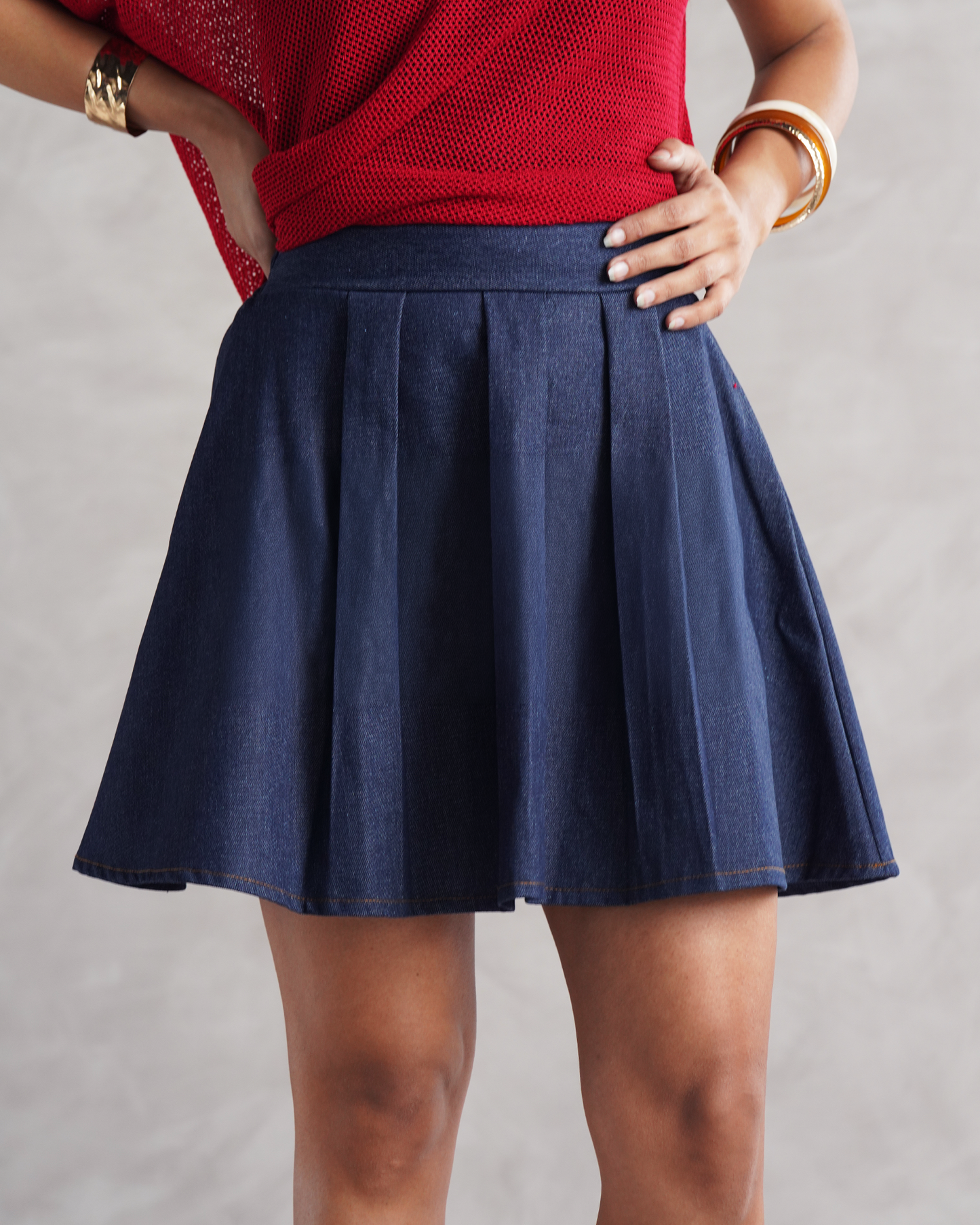 Dark Denim Tennis Skirt