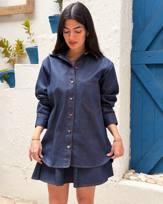Dark Denim Oversized Shirt