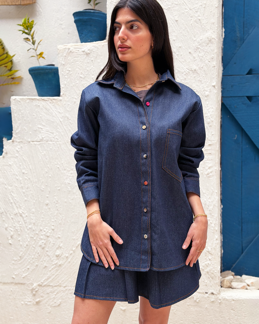 Dark Denim Oversized Shirt