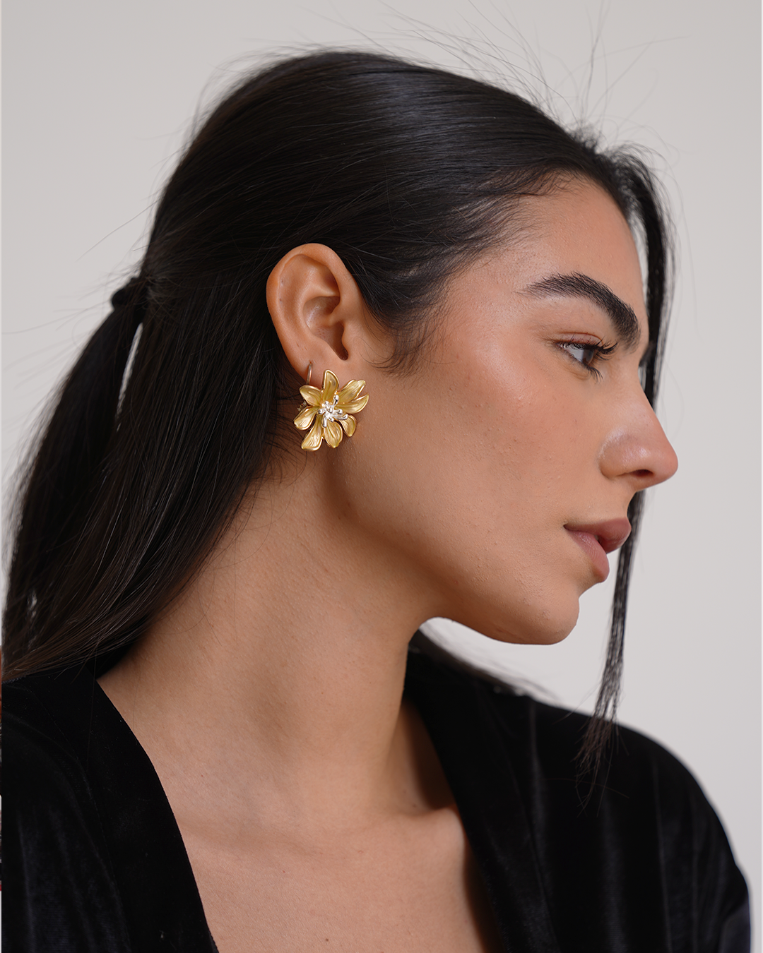 Gold Flower Earrings