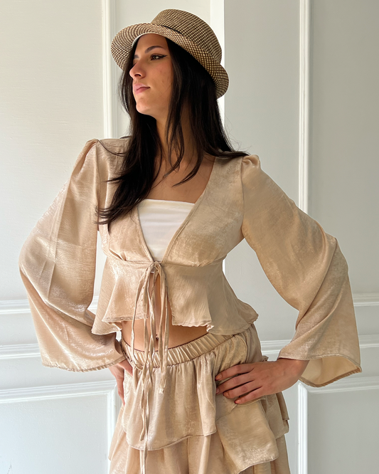 Gold Ruffled Top