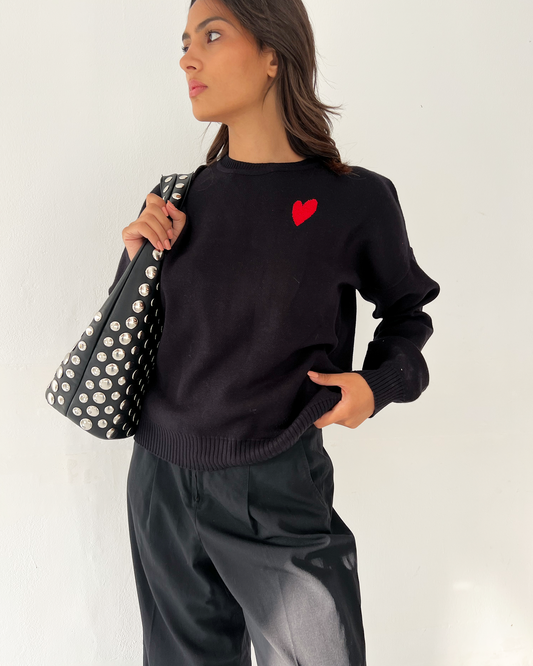 Black Heart Sweater