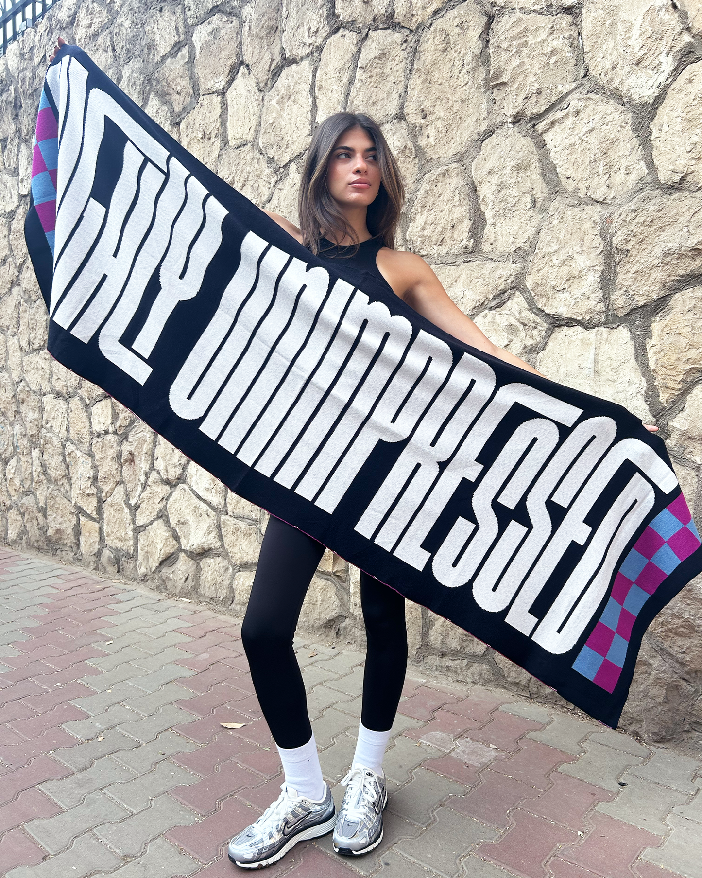 Highly Unimpressed Knit Scarf