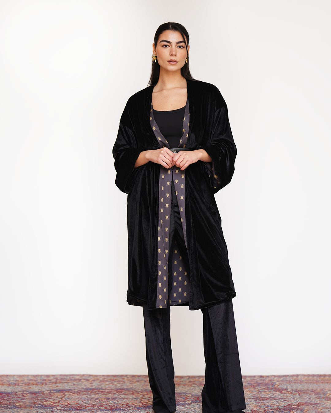 Black Velvet Loose Pants