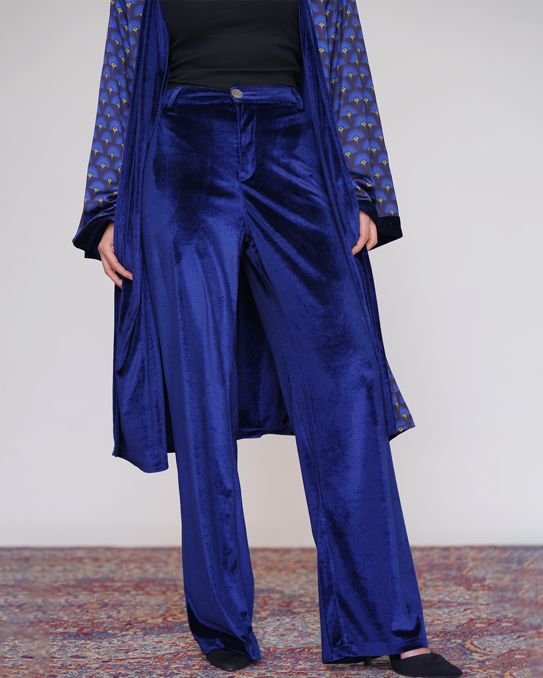 Blue Velvet Loose Pants