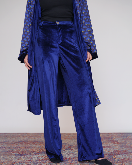 Blue Velvet Loose Pants