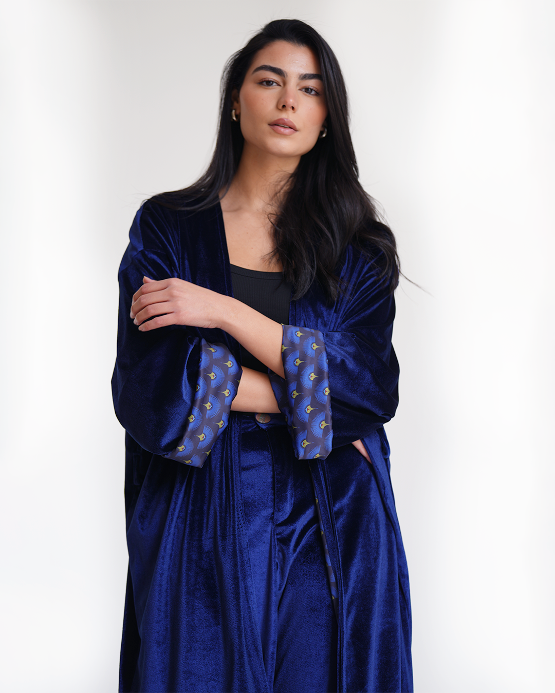Blue Peacock Reversible Kimono