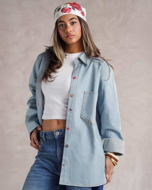 Light Denim Oversized Shirt