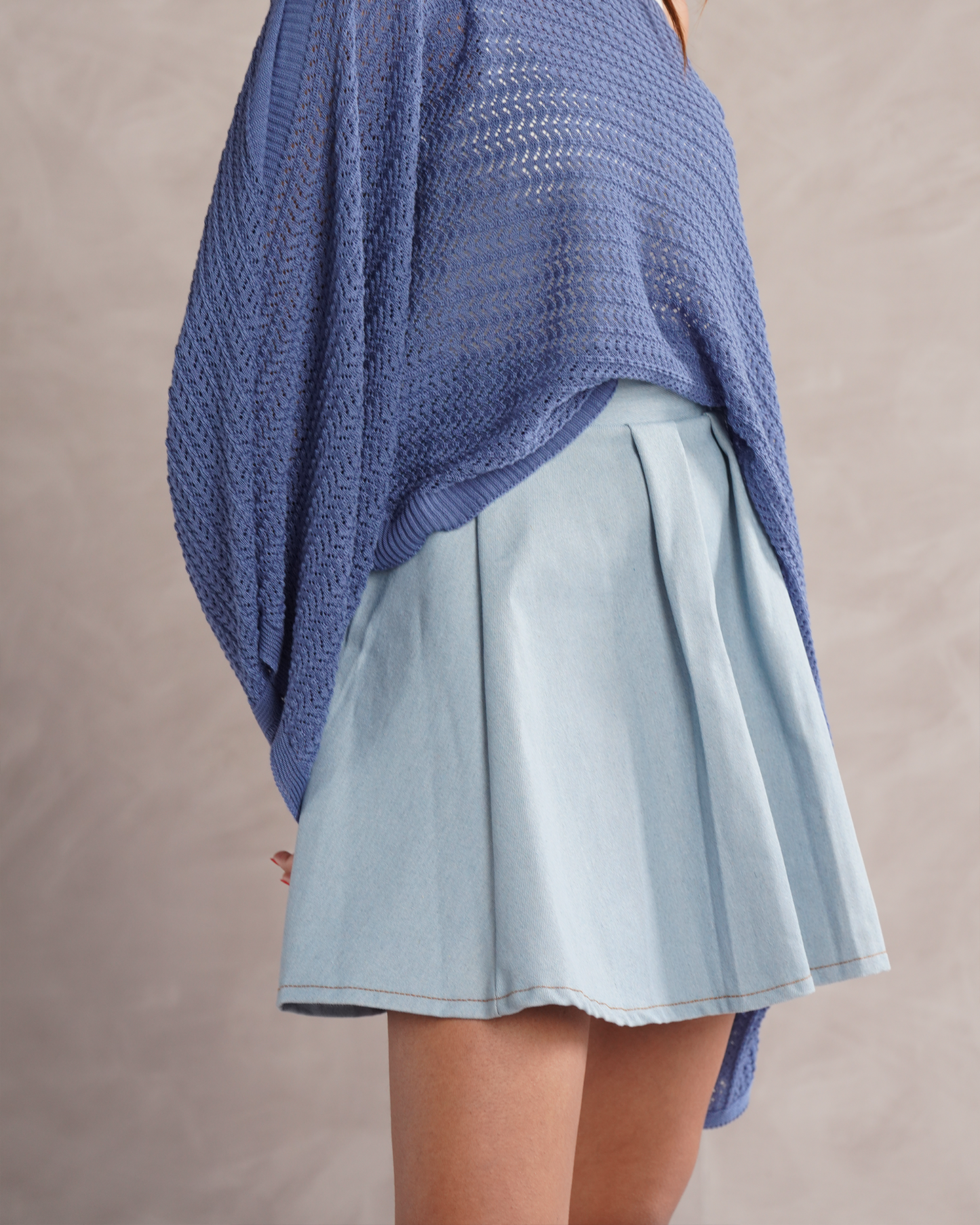 Light Denim Tennis Skirt