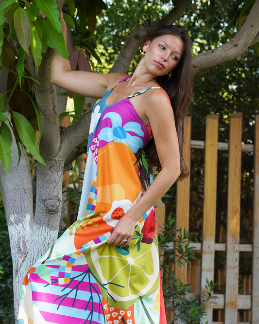 Melon Spritz Maxi Dress