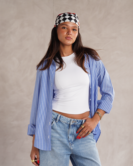 Navy Striped Shirt
