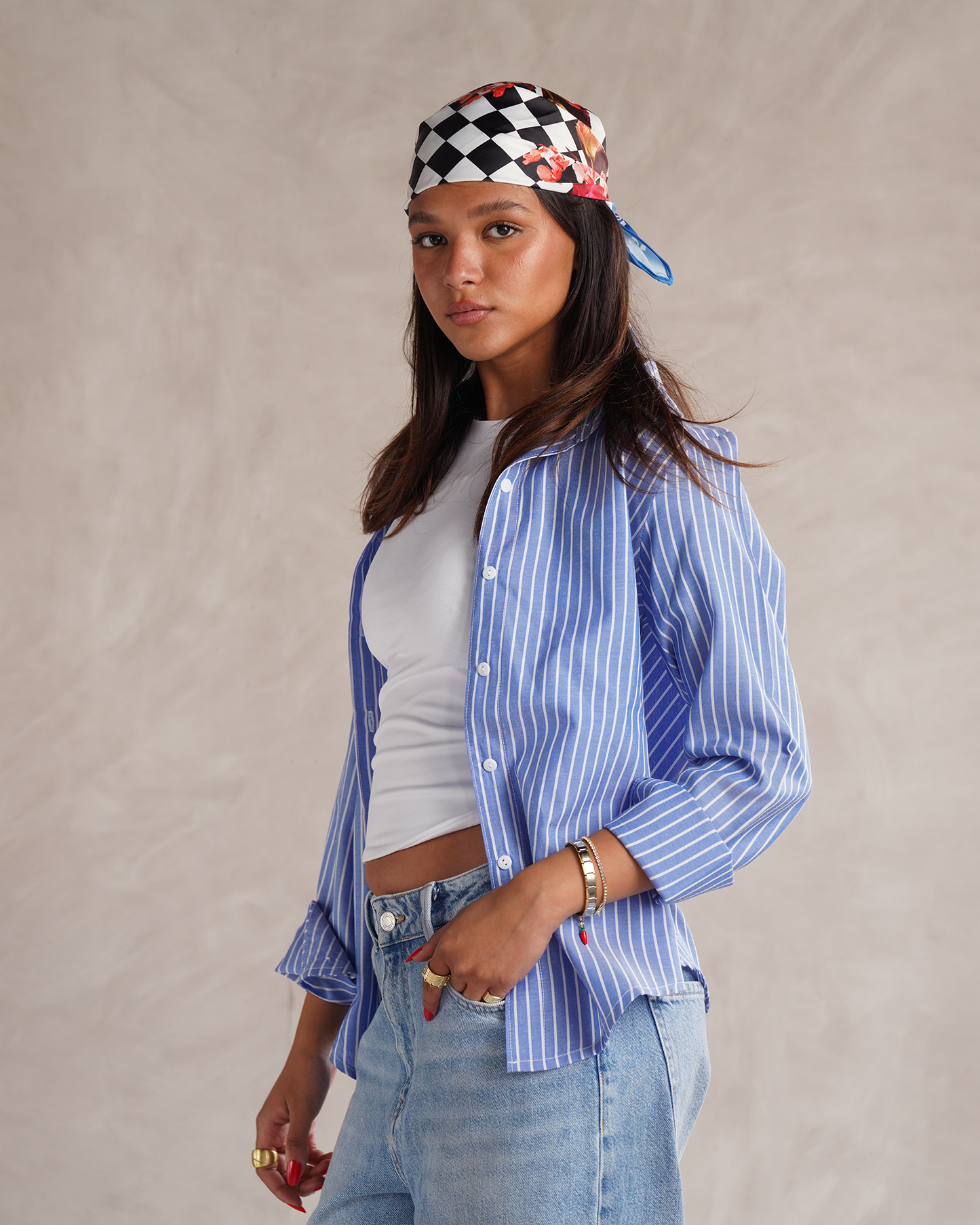 Navy Striped Shirt