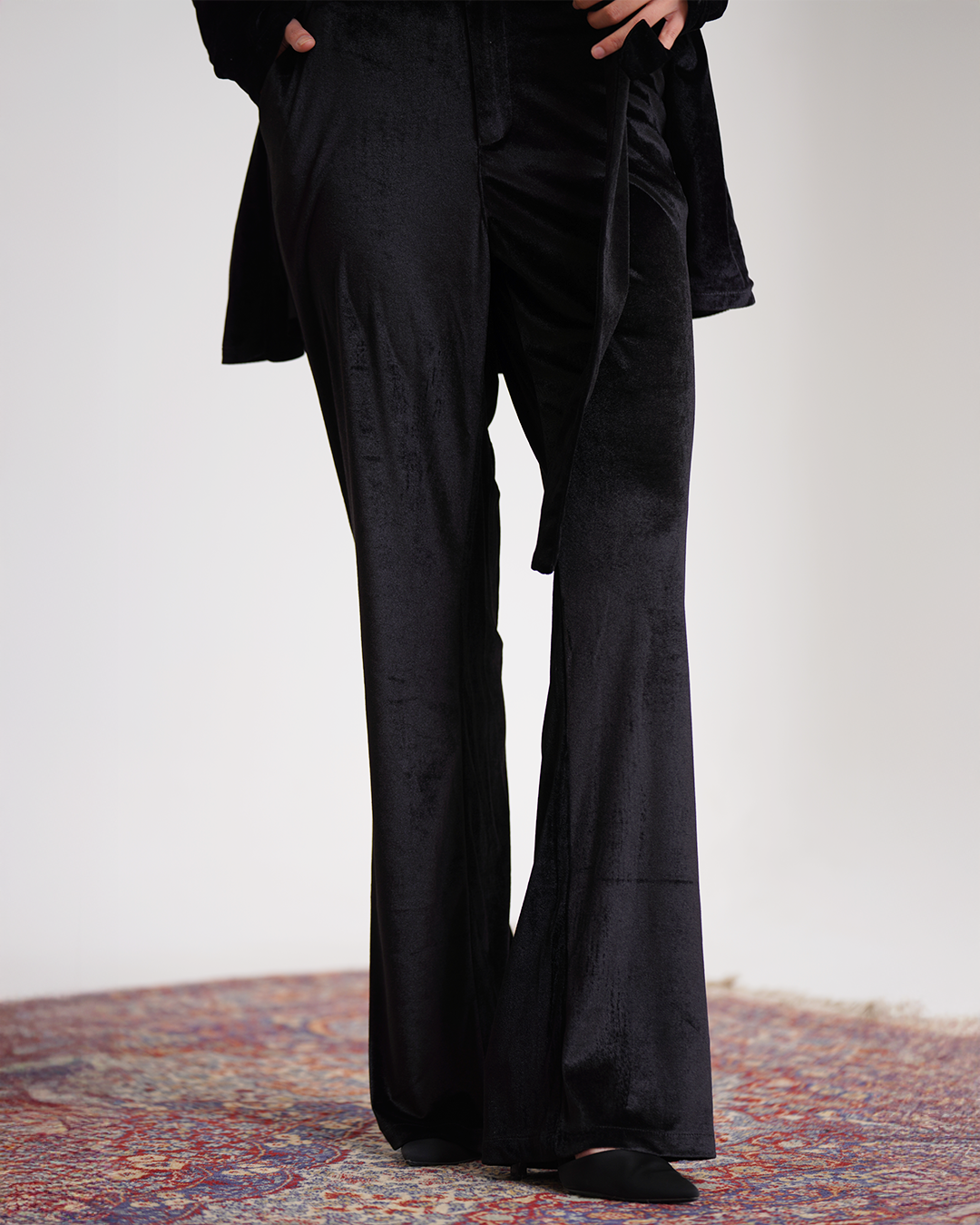 Black Velvet Loose Pants
