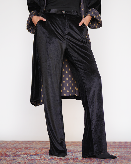Black Velvet Loose Pants