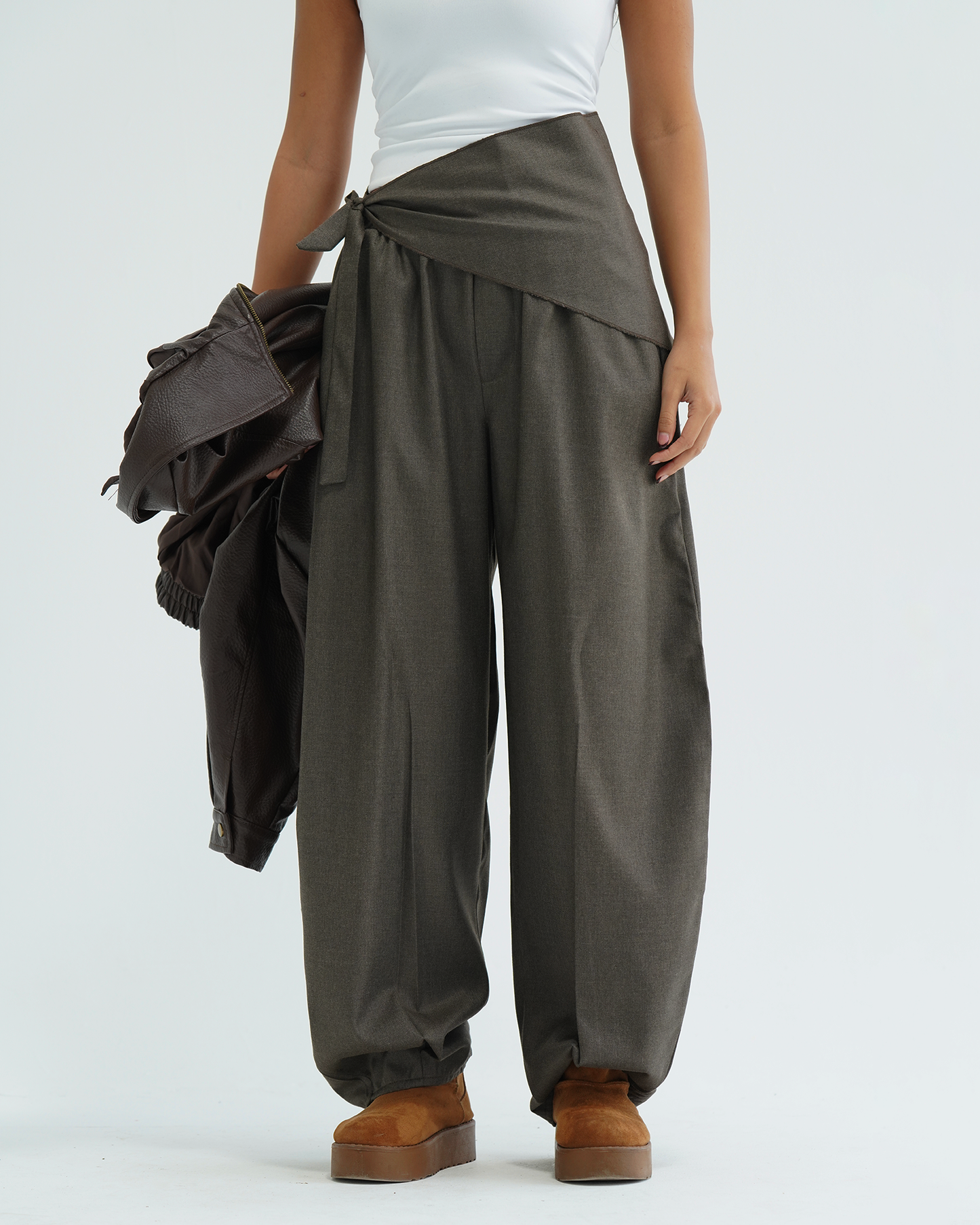 Trek Grey Cashmere Balloon Pants