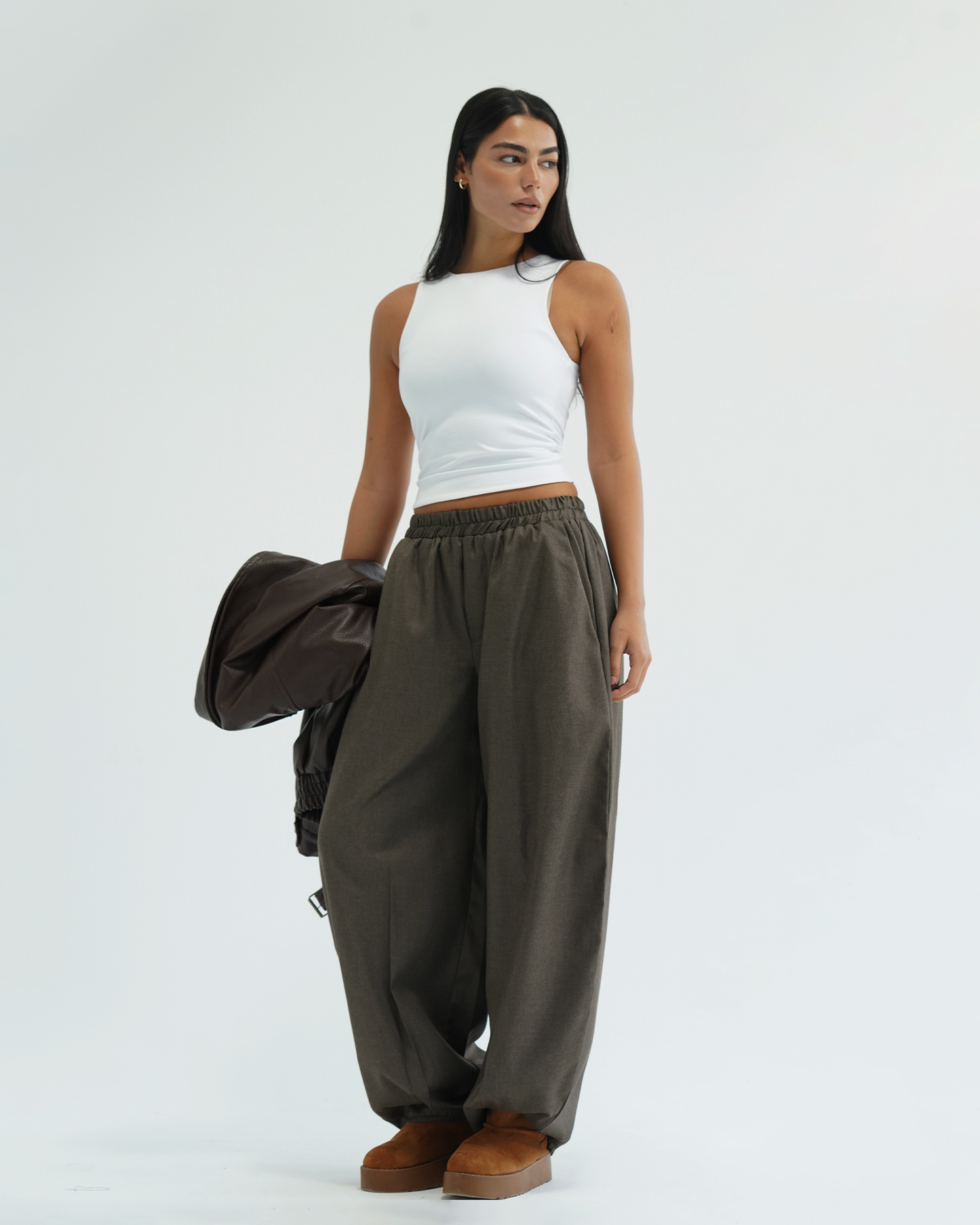 Trek Grey Cashmere Balloon Pants