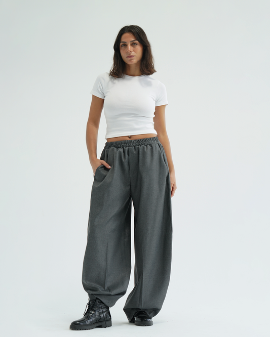 Space Grey Cashmere Balloon Pants