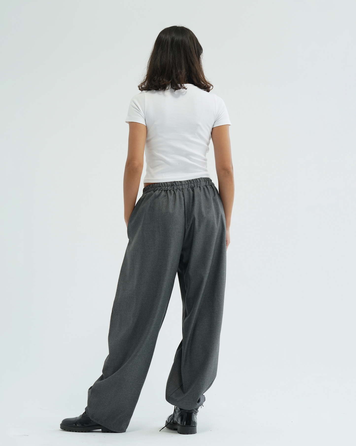 Space Grey Cashmere Balloon Pants