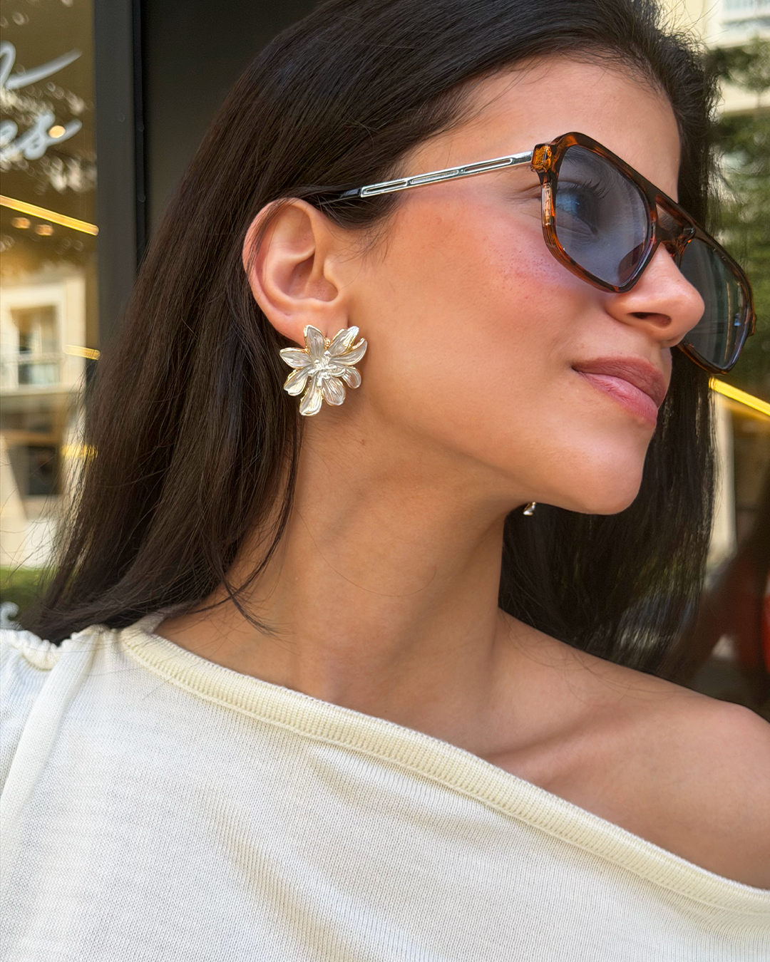 Pearl Flower Earrings