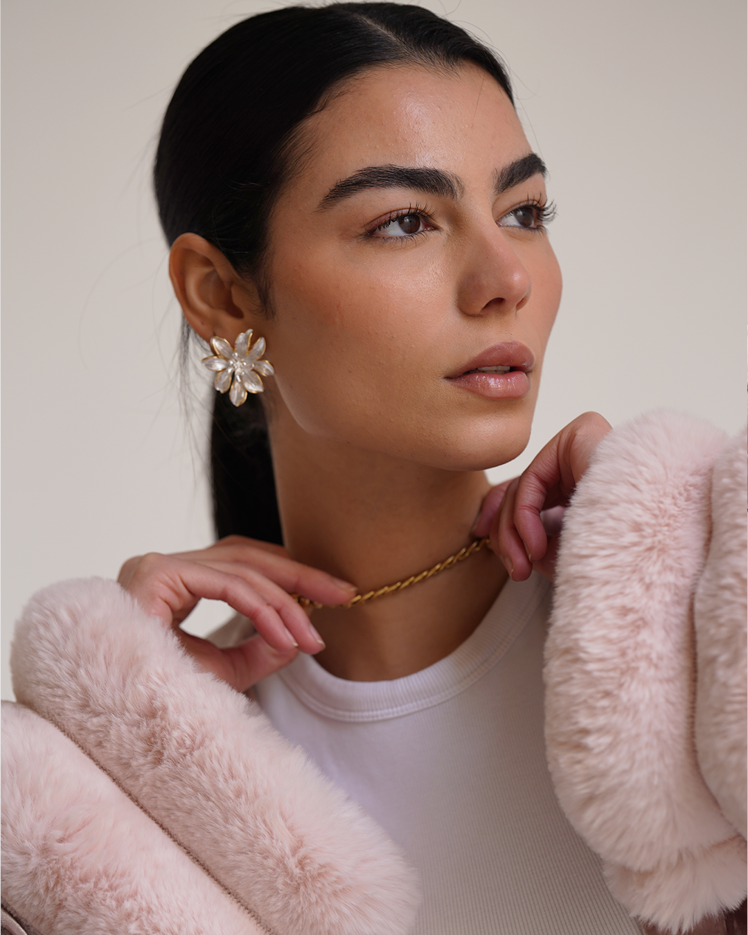 Pearl Flower Earrings