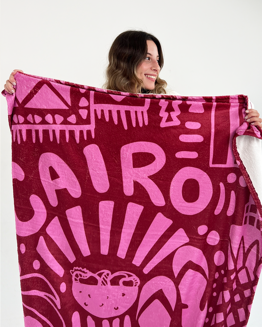 Pink CAIRO Couch Blanket