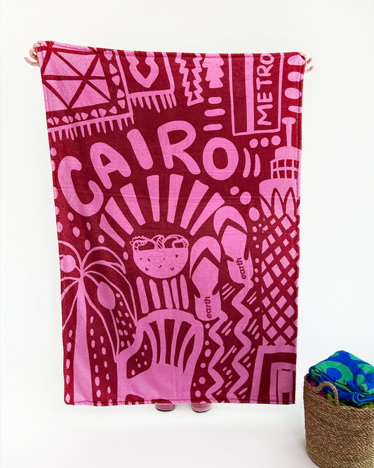 Pink CAIRO Couch Blanket