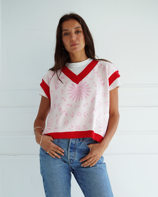 Pink Ceramic Knit Vest