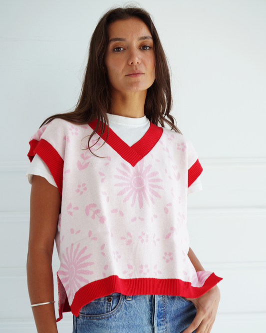 Pink Ceramic Knit Vest