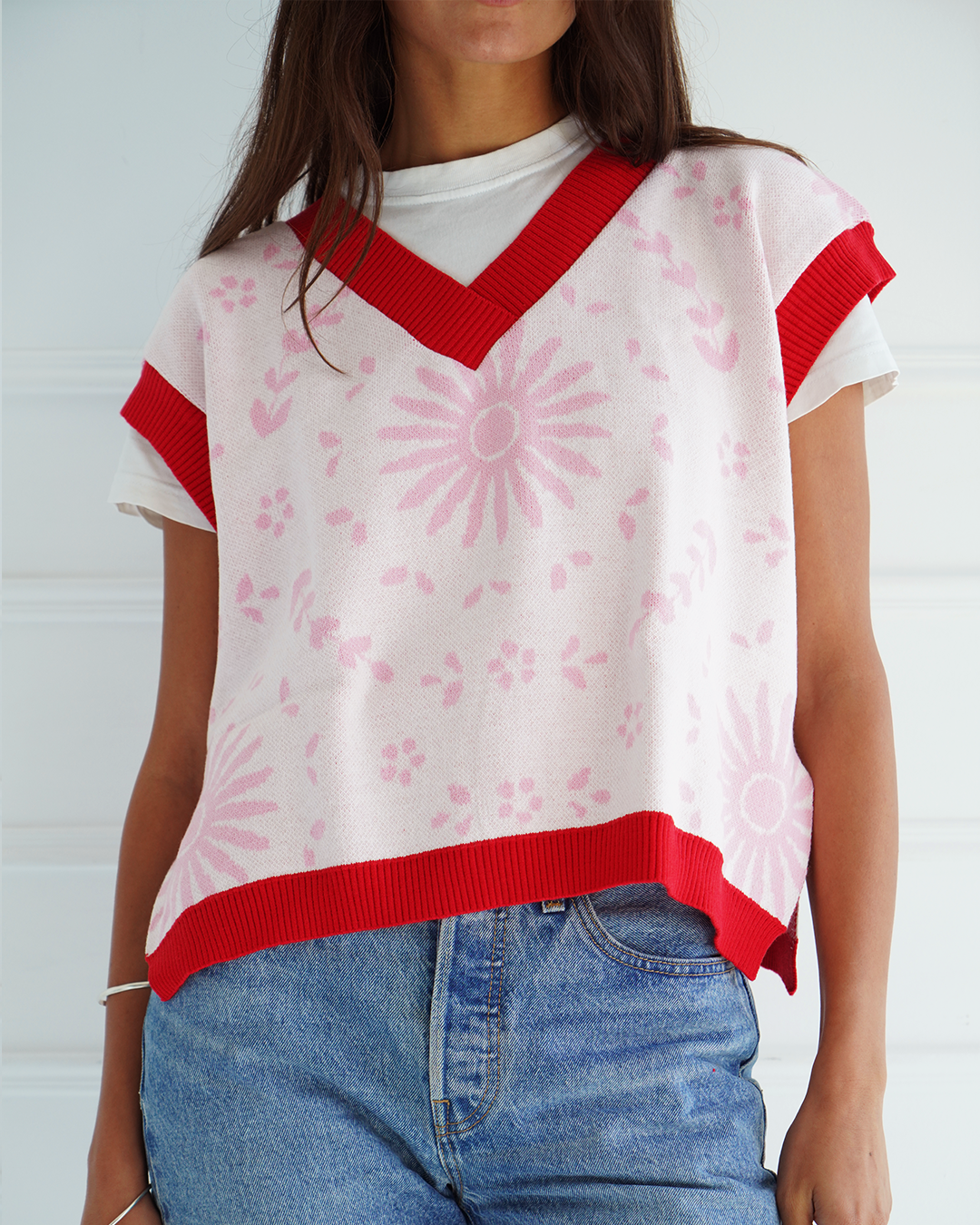 Pink Ceramic Knit Vest